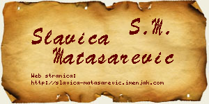 Slavica Matasarević vizit kartica